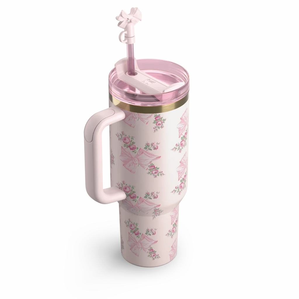 The Stanley x LoveShackFancy Holiday Quencher | 40 OZ – Pink