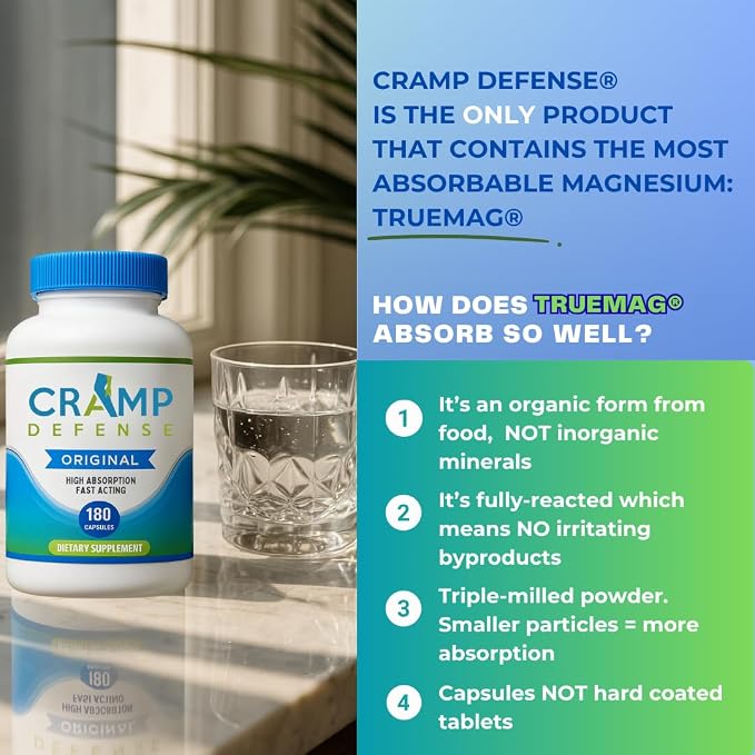 Cramp Defence with TRUEMAG – Magnesium Supplement for Muscle Support