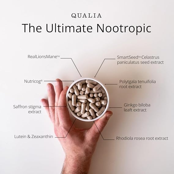 Qualia Mind | Nootropic Brain Supplement for Memory, Focus & Energy