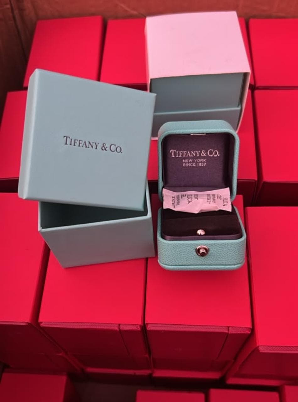 Tiffany & Co Engagement Ring Box + Outer Box Ribbon 3 PC NEW!