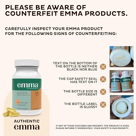 Emma Gut Health – Digestive Support & Probiotic Supplement, 60 Capsules