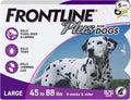Frontline Plus for Dogs Large Dog (45 to 88 pounds) Flea and Tick Treatment, 6 Doses