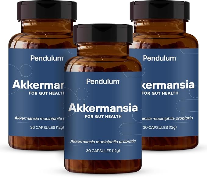 Akkermansia Probiotic with Prebiotic Fiber – 30 Capsules, 3-Pack