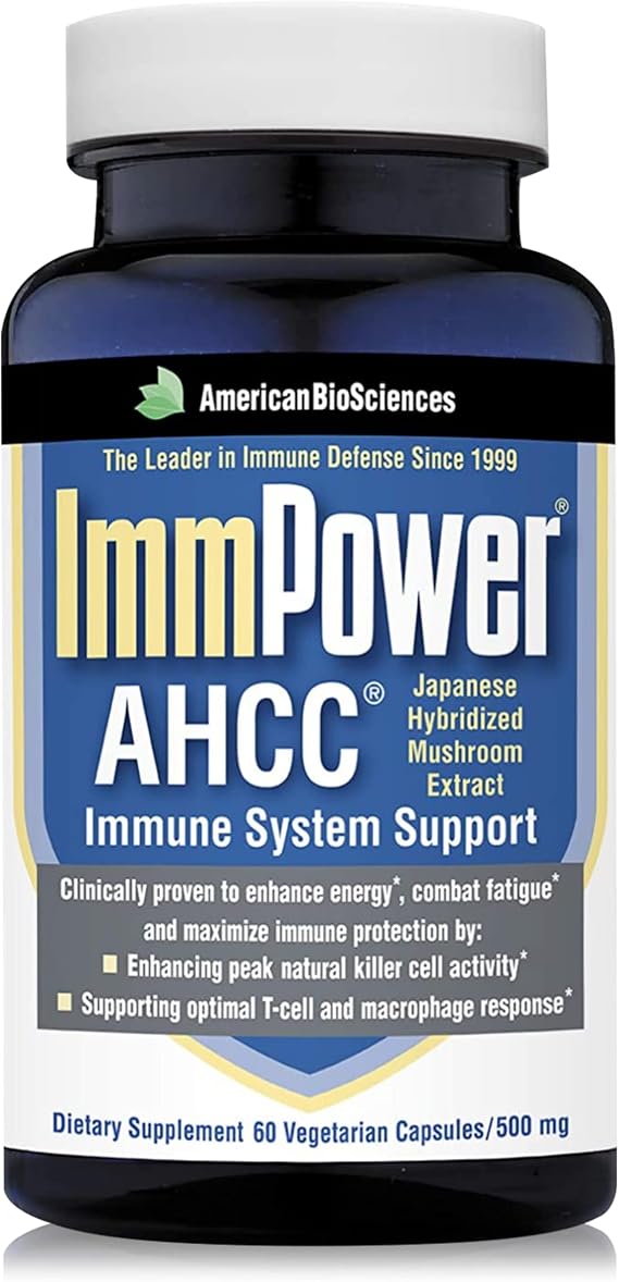 American BioSciences ImmPower AHCC Supplement – 500mg, 60 Veggie Capsules