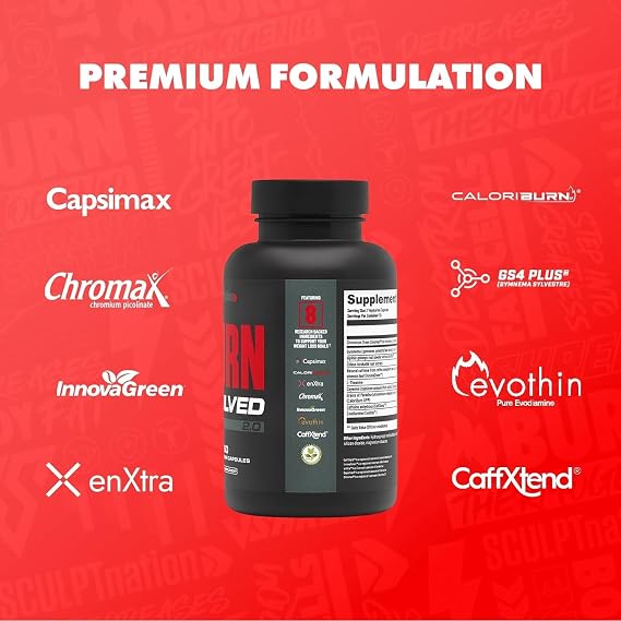 Sculpt Nation Burn Thermogenic Fat Burner – 60 Veggie Caps