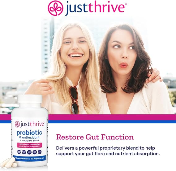 Just Thrive Probiotic & Antioxidant 100% Spore-Based Digestive Support