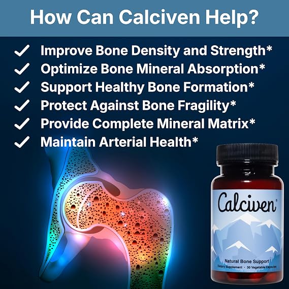 Calciven Natural Bone Support Supplement, Vegetarian, Gluten-Free