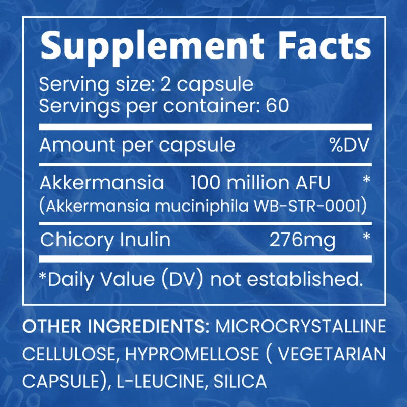 Akkermansia Muciniphila Improves Gut Overall Health 30-120 Capsules