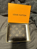 LV Louis Vuitton Monogram Bifold Wallet Brown Mens