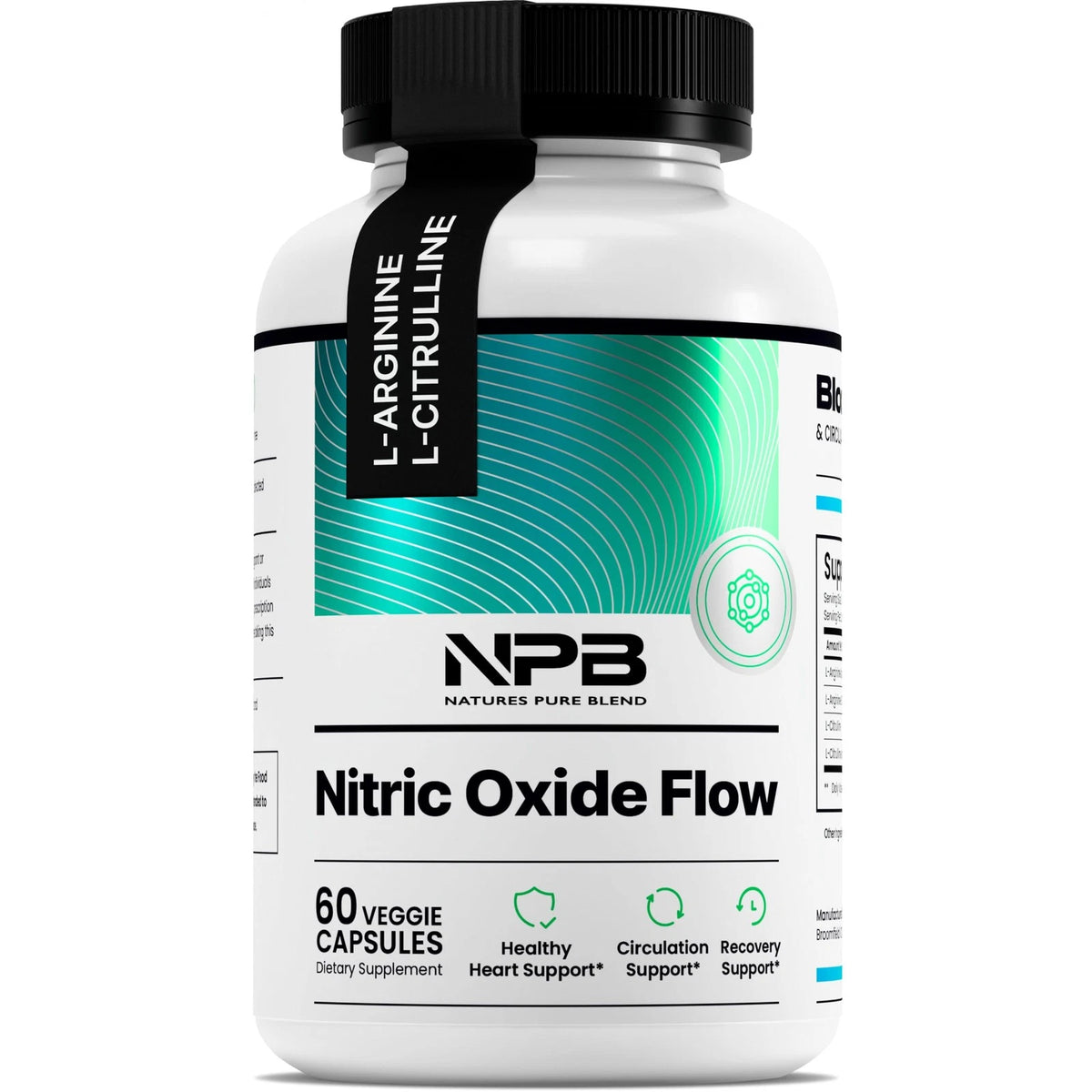 Nature's Pure Blend Nitric Oxide Supplement L-arginine and L-citrulline Vitamin Capsule - NPB-001