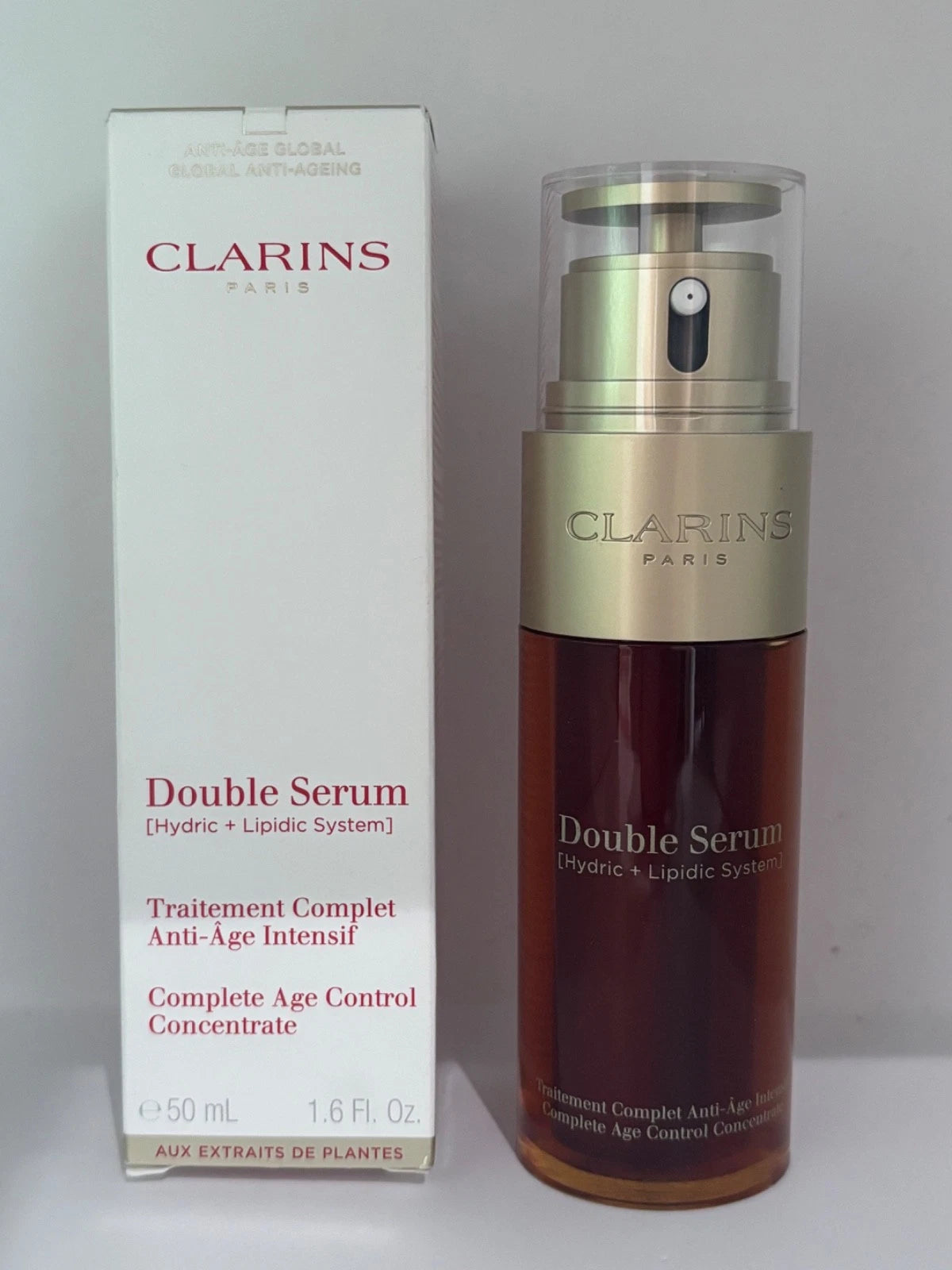 Clarins Double Serum 50ml Anti-Ageing + Lipidic System Authentic