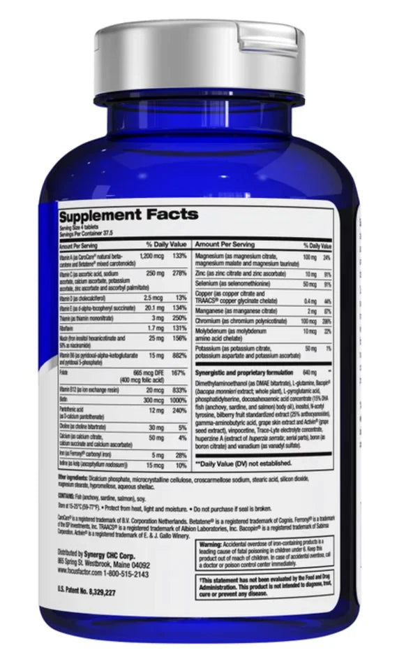 Focus Factor Brain Supplement Memory Concentration Multivitamin 180 Tablets