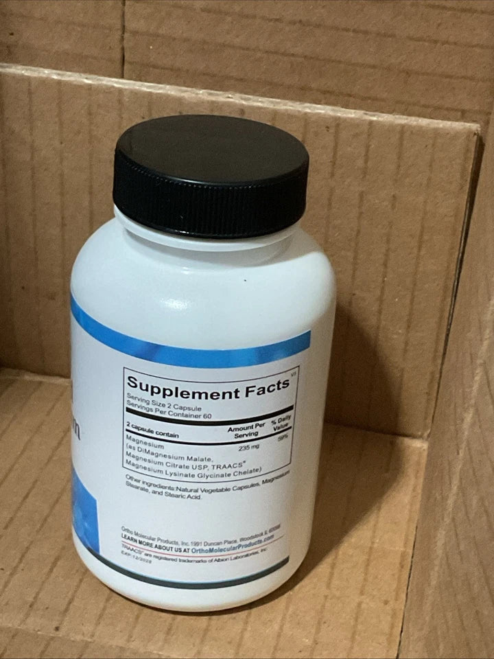 Ortho Molecular Products Reacted Magnesium 120Capsules
