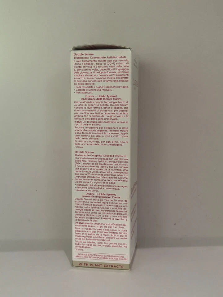 Clarins Double Serum 50ml Anti-Ageing + Lipidic System Authentic