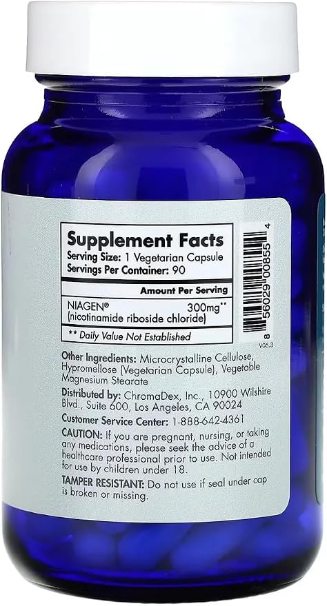 TRU NIAGEN – Nicotinamide Riboside (NR) NAD+ Supplement, 300mg, 30 Capsules