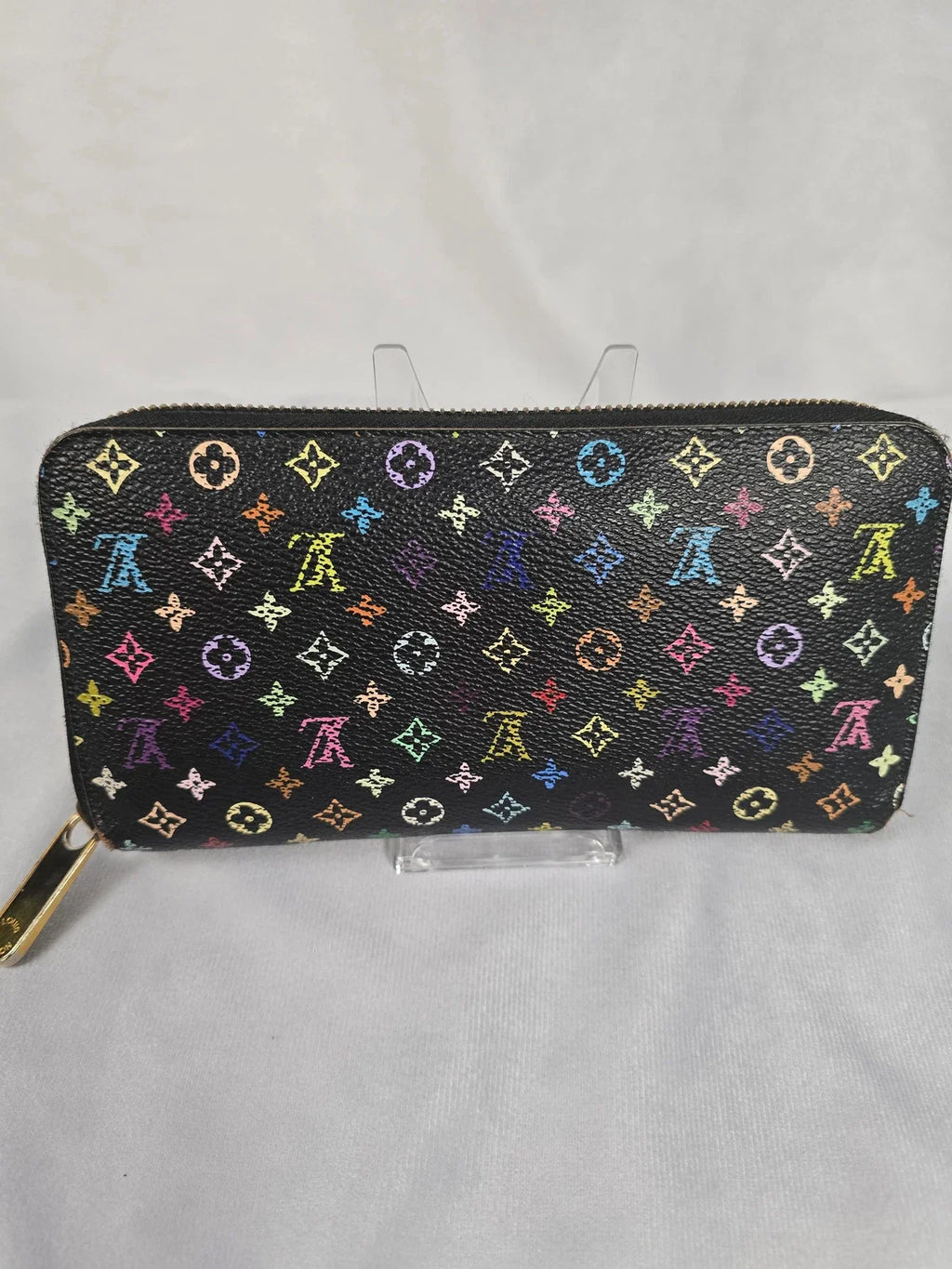 Louis Vuitton Murakami Black Zippy Wallet