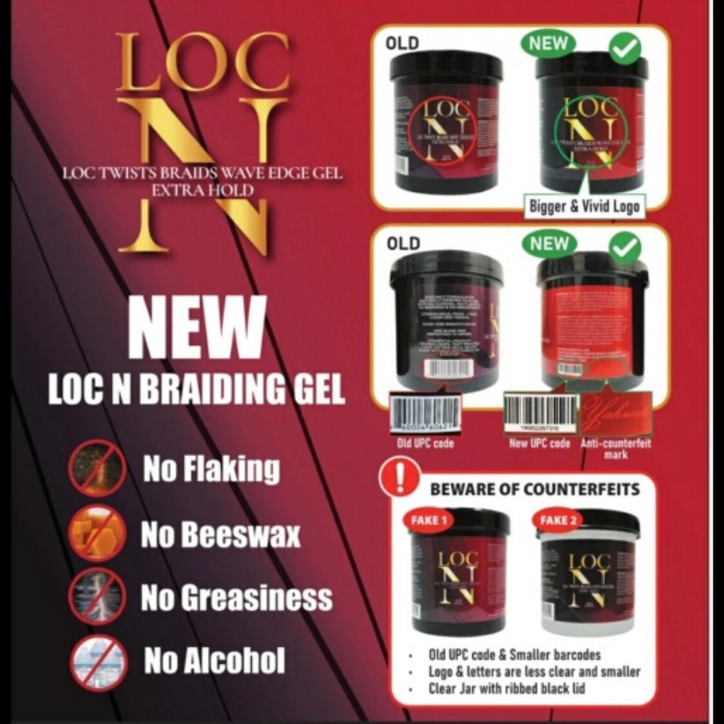 Loc N Loc Twists Braids Wave Edge GEL Extra Hold 16oz
