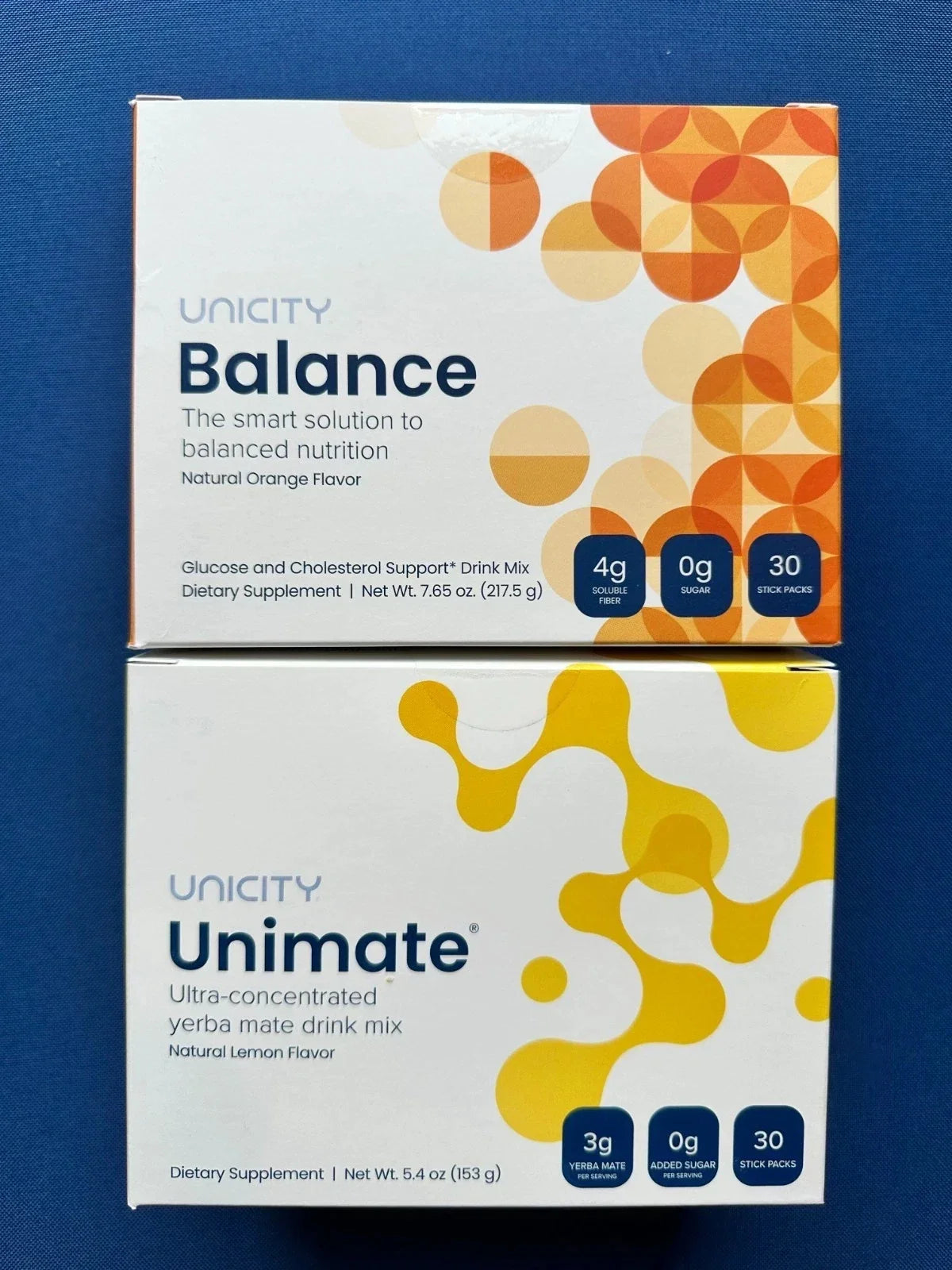 Unicity Unimate Natural Lemon or Balance Organe