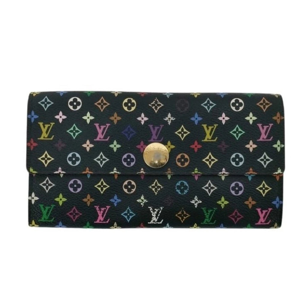 LOUIS VUITTON Portefeuille Sarah Long Wallet M93533 Black Monogram Multicolore