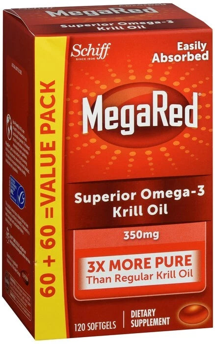 Schiff MegaRed Omega-3 Krill Oil Softgels -120 Count