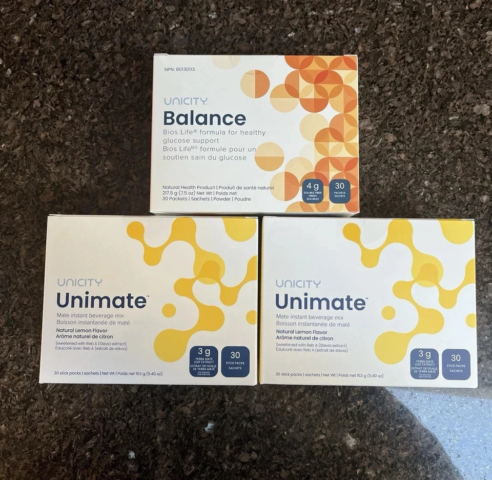 Unicity Feel Great BALANCE 30ct, LEMON 30ct & Lemon 30ct