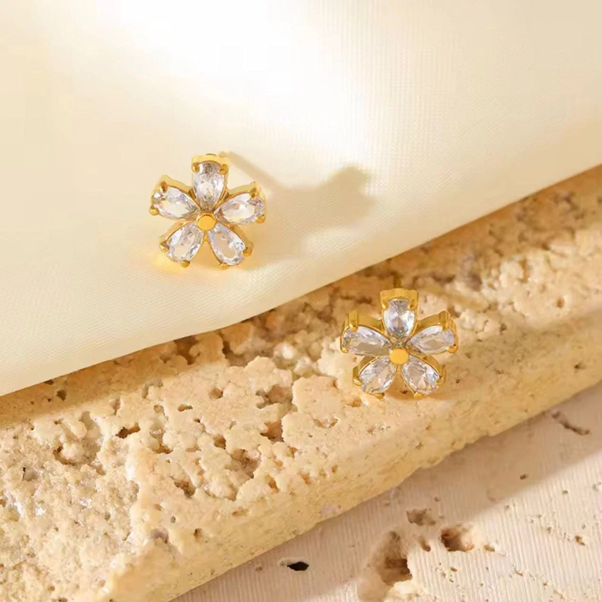 Dainty Floral Earrings Stud Women Cute Design