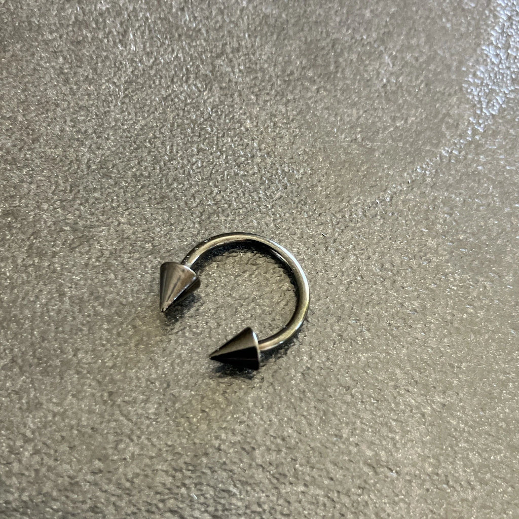 Piercing Black Diameter 1cm Ring Open Two Tips Piercing Jewellery-