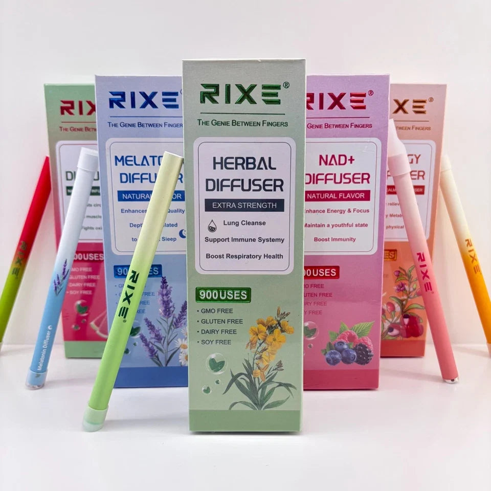 Rixe Herbal Aromatherapy Diffuser pen | Energy, Lung Cleanse, Calm, Natural Oils