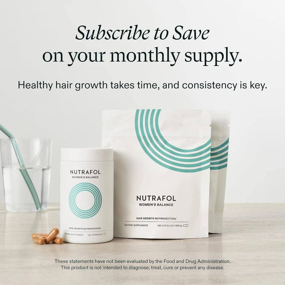 Nutrafol Women's Balance Hair Growth Supplements, Ages 45 and Up