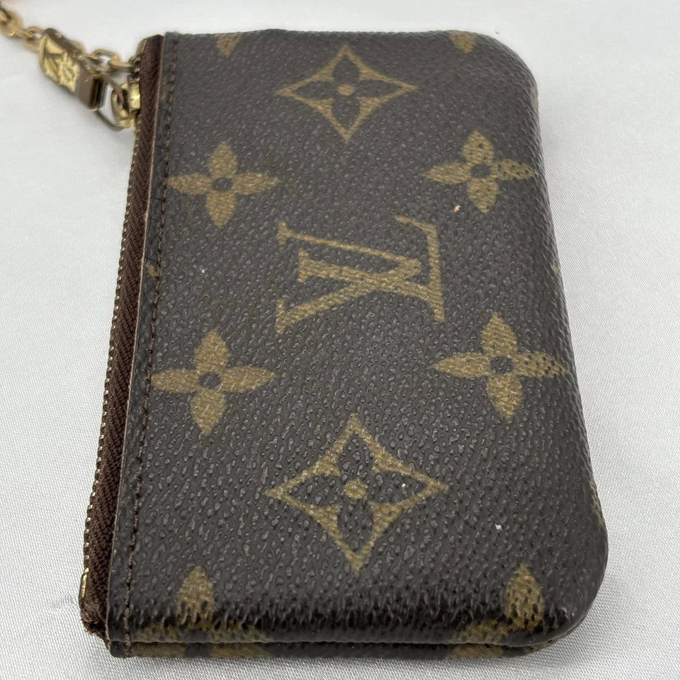 Louis Vuitton Monogram Pochette Clés Key Pouch Brown M62650