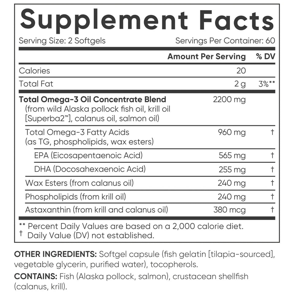 Sports Research Total Omega-3, 1100mg, 120 Softgels