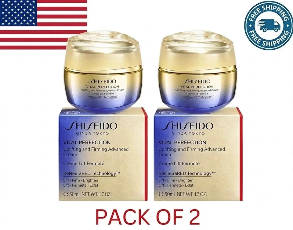 Shiseido Vital Perfection Uplifting Firming ADVANCED Cream 50ml/ 1.7oz Pack of 2