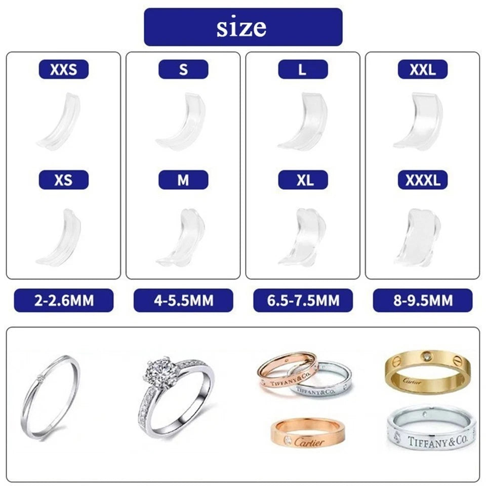 1 Invisible Ring Adjuster 8pcs Jewelry Accessory Size AdjustmentLight and Thin