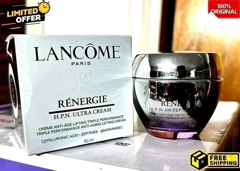 Experience advanced skincare with Lancôme Rénergie H.P.N. Ultra Cream, a luxurious daily moisturizer designed to hydrate, nourish, and improve the appearance of skin firmness and smoothness.