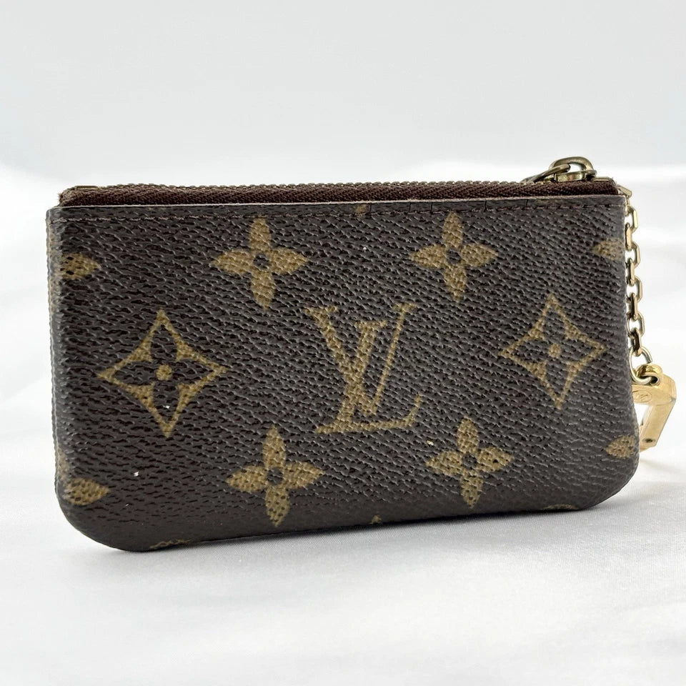 Louis Vuitton Monogram Pochette Clés Key Pouch Brown M62650