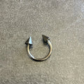 Piercing Black Diameter 1cm Ring Open Two Tips Piercing Jewellery-