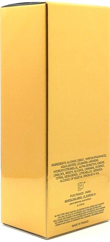 PACO RABANNE 1 MILLION EAU DE TOILETTE SPRAY FOR MEN 3.4 Oz / 100 ml BRAND NEW!