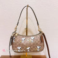 Coach X Peanuts Teri Shoulder Bag In Signature Canvas Snoopy Print CBJ88